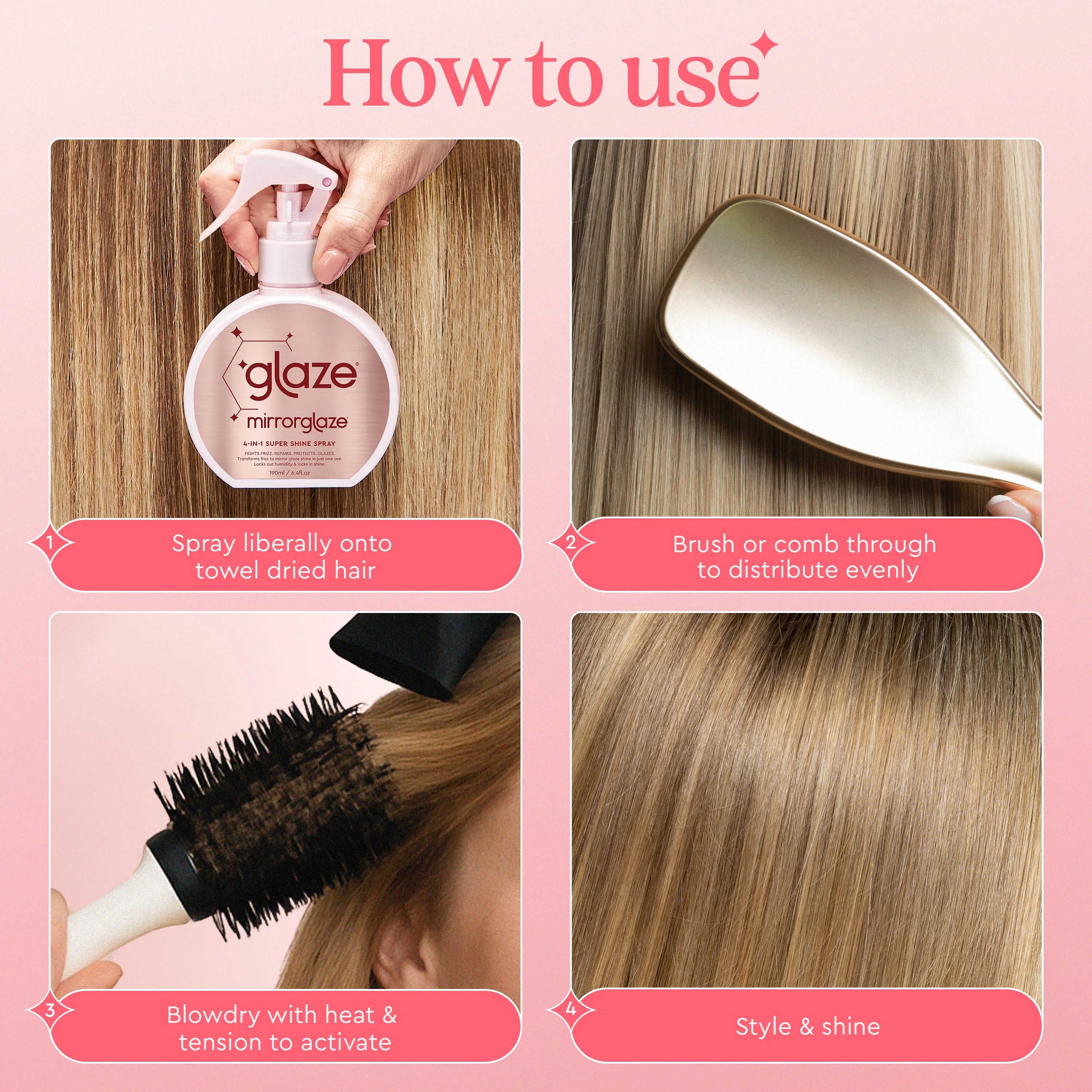 Mirror Glaze Super Sleek Shine Spray 190ml - Image 6